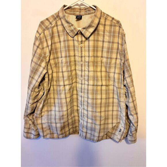 REI COOP Men’s 2XL XXL Tan Casual Button Down Shirt Long Sleeve - Picture 1 of 7